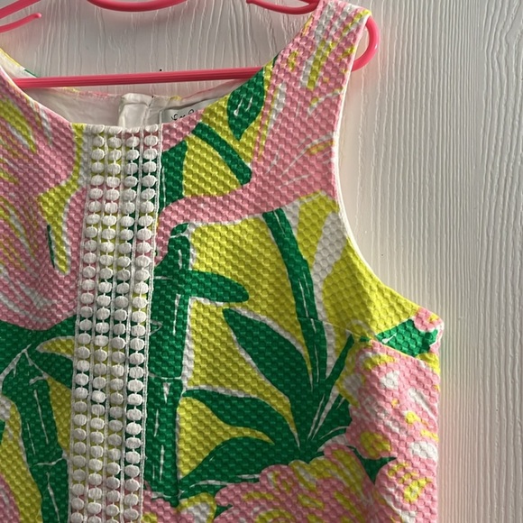 Lily Pulitzer Pink and Green Sheath Mini Dress (Girl’s XL 14-16) - Picture 4 of 9